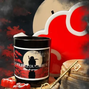 Bougie inspiration Itachi "Souffle du corbeau"