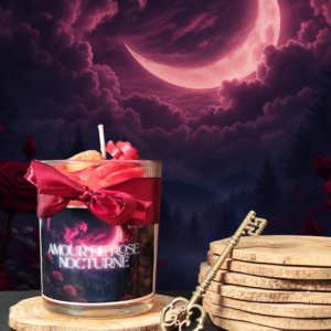 Bougie "Amour de rose nocturne"